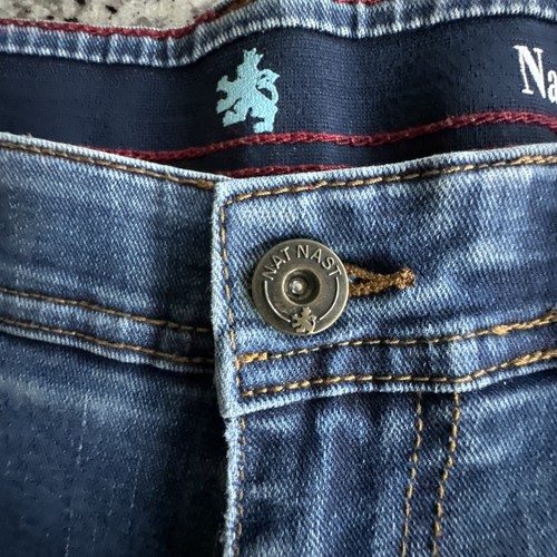 Nat Nast Luxury Jeans Men's Size 36x32 ( 36x30 ) Straight Leg Washed Faded Denim - Picture 3 of 14