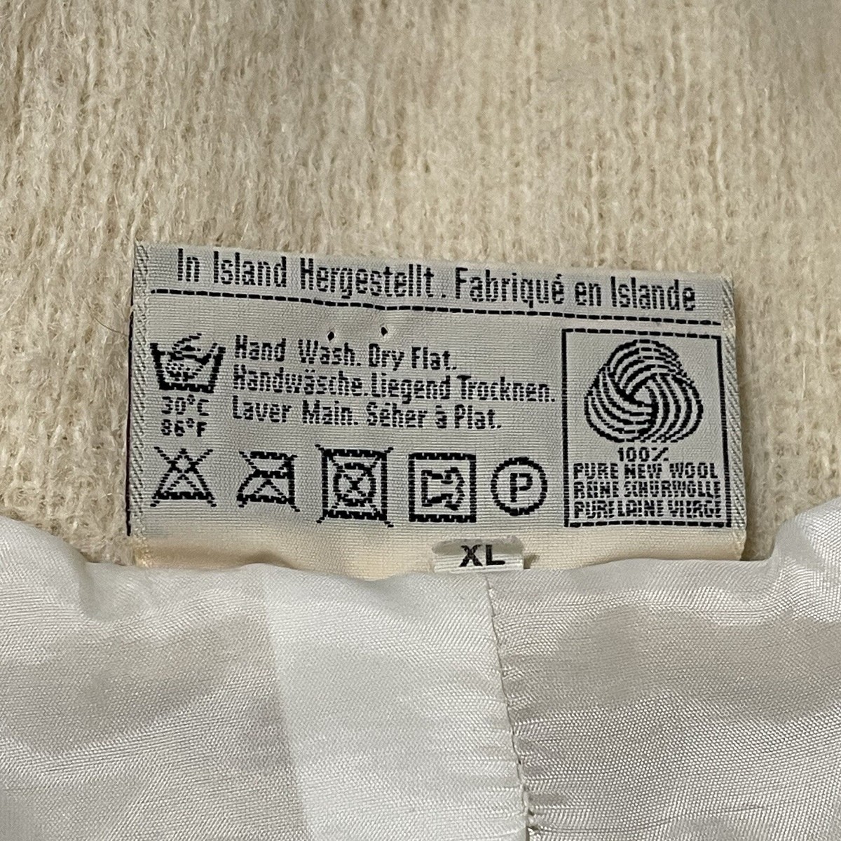 VTG Samband of Iceland Coat Womens XL Beige Ivory Icelook VTG Samband of Iceland Coat Womens XL Beige Ivory Icelook