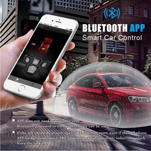 Universal 2 Way Car Alarm System APP Start Central Door Lock Auto Keyless Entry - Picture 3 of 14