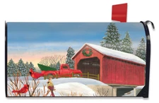 Winter Bridge Magnetic Mailbox Cover Pickup Truck Standard Briarwood Lane