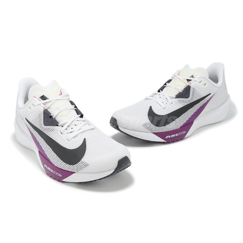 Nike Air Zoom Rival Fly 4 White Black Dark Raisin Men Road Running FV6040-100 - Picture 7 of 8