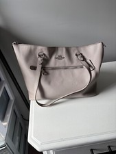 Coach F58846 Crossgrain City Zip Top Tote Handbag - Chalk