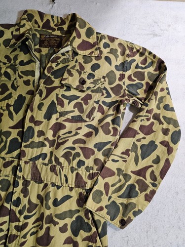 Vintage Caliber Sportsmans Apparel Camo Coverall Full Zip Suit Sz Sm 100% Cotton - Picture 5 of 16