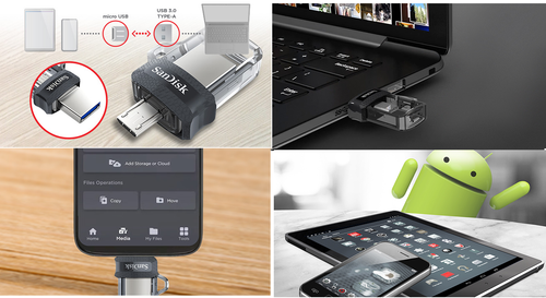 SanDisk Ultra Dual USB Flash Drive USB M3.0 up to 150 MB/s, SDDD3-256G-G46 - Afbeelding 5 van 11