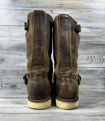 Red Wing 2975 Classic Engineer Faded Brown Leather Boot Brown Made In USA - Picture 23 of 24