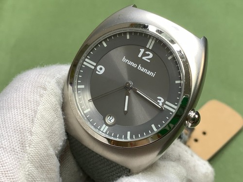 BRUNO BANANI DATE Gray Dial 10 ATM S/S QUARTZ MEN'S WRIST WATCH - Picture 3 of 20