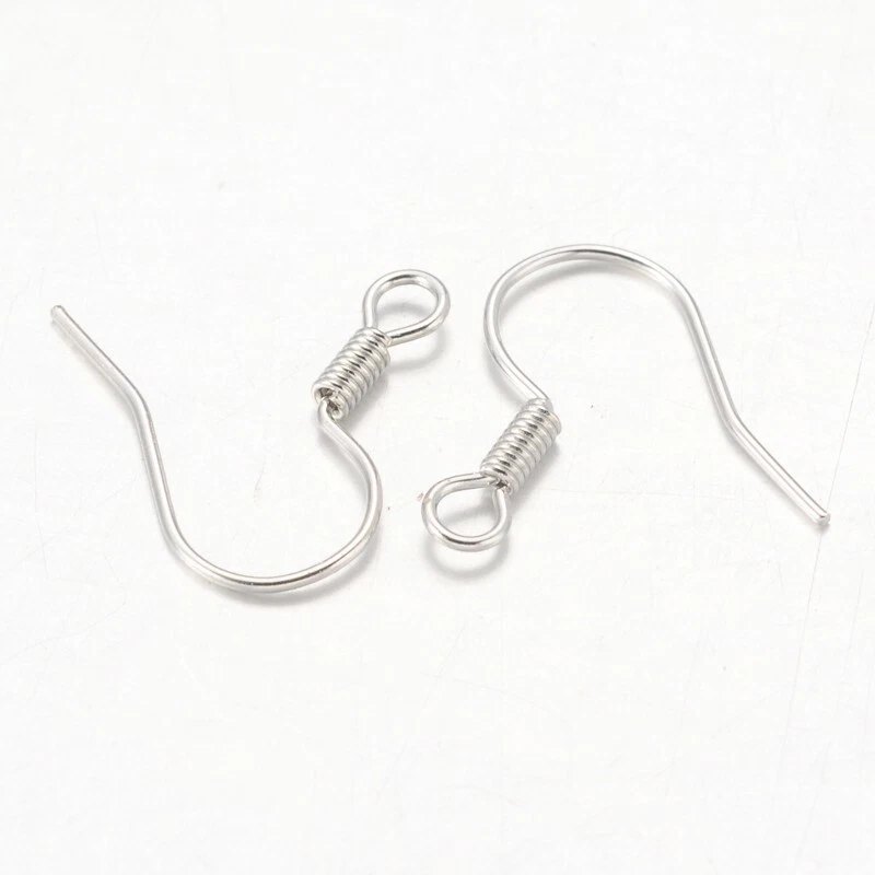 5000 pcs Nickel Free Platinum Iron Earring Hooks Ear Wire Findings 15~16x20~22mm - Image 3 of 3