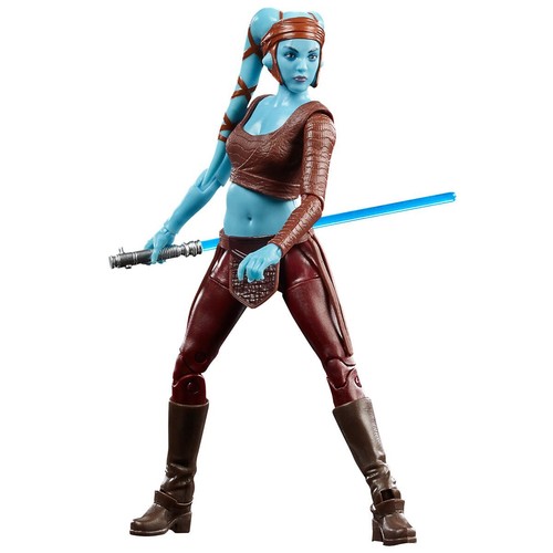FIGURA DE ACCIÓN DE 6 PULGADAS STAR WARS SERIE NEGRA ATAQUE A LOS CLONES AAYLA SECURA - Imagen 4 de 10