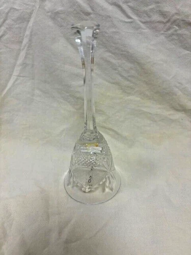 Vintage Bell- 24% lead crystal, hand cut, Grape etched Made in Hungary