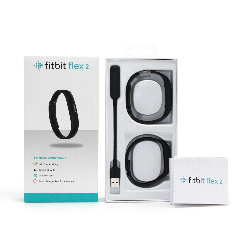 NEW Fitbit Flex 2 Health Activity Sleep Tracker Sports S & L Band Bluetooth - Imagen 4 de 4
