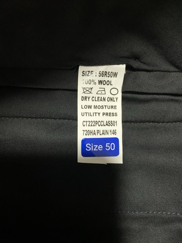 Unbranded navy 100% wool trousers suit size Jacket 50R Trousers 52 R leg 35" - Picture 9 of 12