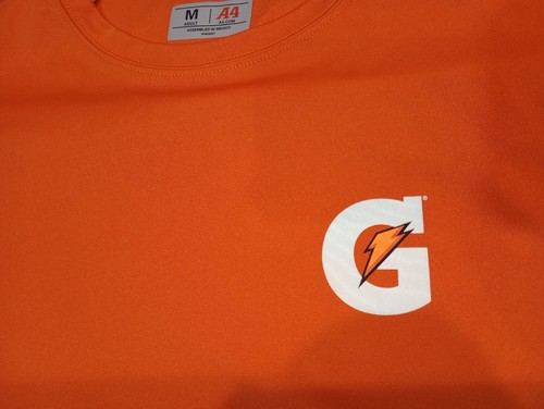 Gatorade G Logo Performance Shirt Medium Orange A4 Win From Within Sports Drink - Picture 2 of 9