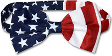 Vesuvio Napoli Men'S American Flag Bow Tie Pre Tied USA Patriotic BOWTIE