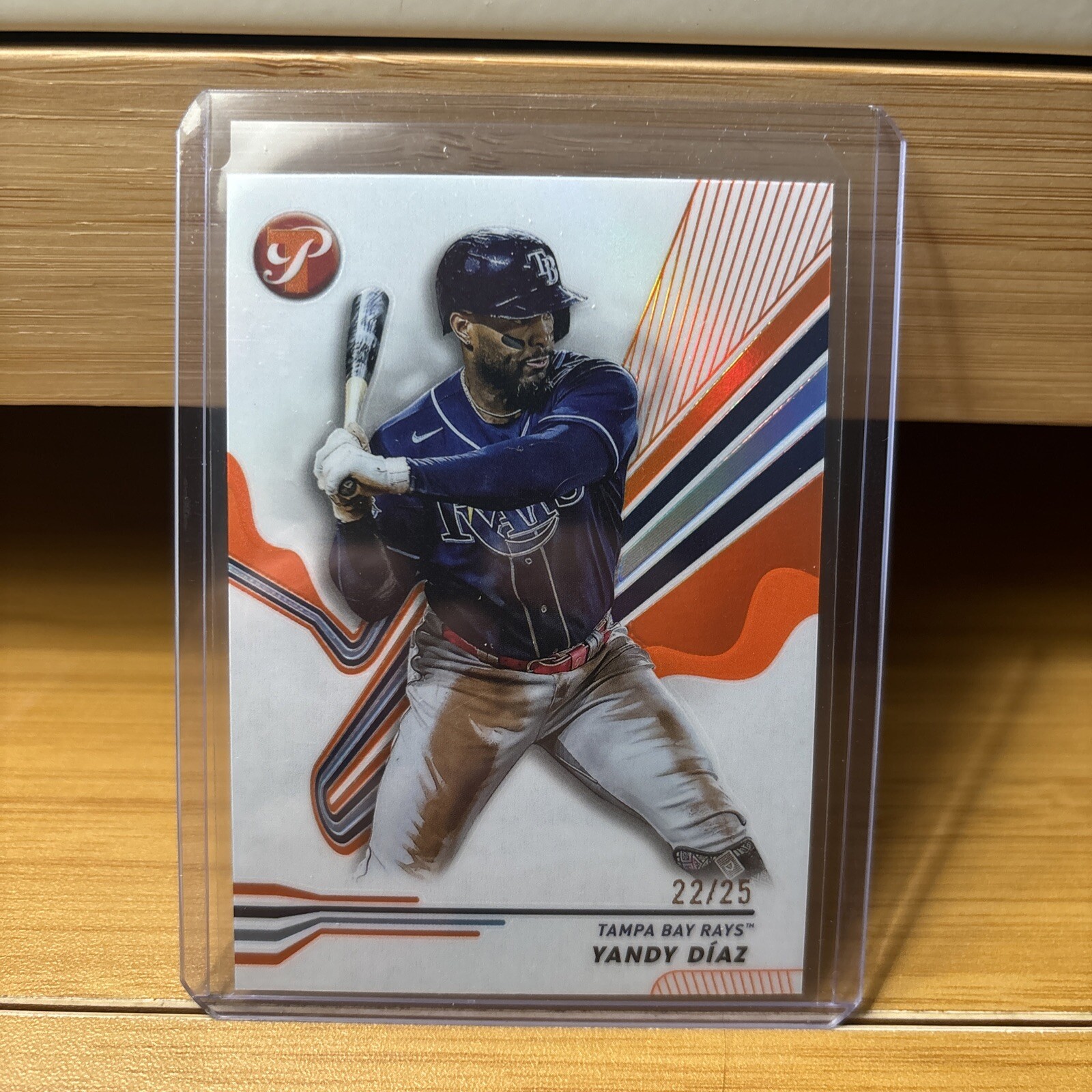 2024 Topps Pristine Yandy Diaz Orange Refractor #/25 TB Rays