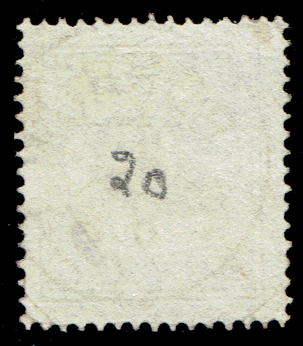 SWEDEN - 1872 - NUMERAL - 6o Vio - Sc #20 - Used VF - CV $41 - Picture 2 of 2