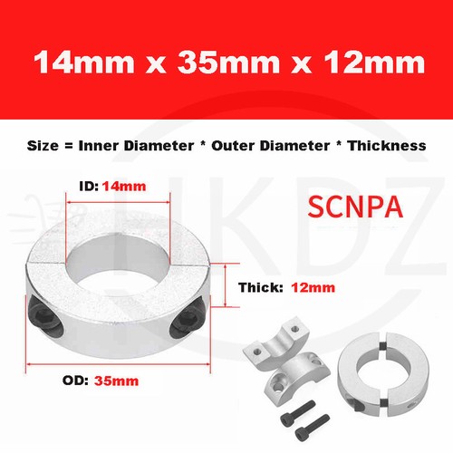 Aluminium Clamp Separate Collar Lock Limit Ring Fixing Shaft Diameter 16mm -95mm - Picture 21 of 43