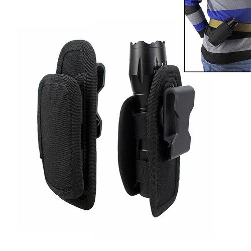 Flashlight Pouch Holster Duty Belt Holder w 360 Degree Rotatable Clip - Picture 6 of 6