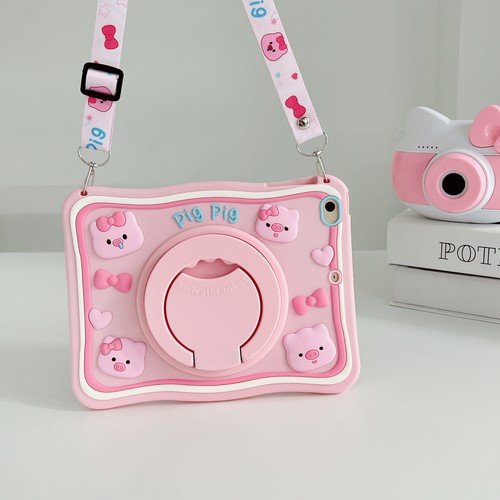 For iPad Air 11 2024/Pro 11/10.9" Cute Cartoon Silicone Handle Stand Strap Case - Picture 126 of 239