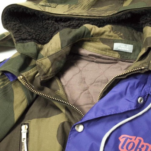 kolor BEACON 21AW Japan Different material docking coat 21WBM-G03134 3 KHAKI - Bild 8 von 9