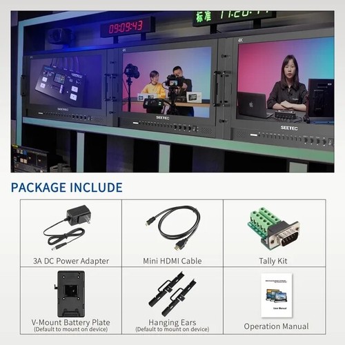 Monitor de difusión de montaje en rack SEETEC P173-9HSD-RM 17,3 pulgadas 3G-SDI HDMI 1920×1080 - Imagen 3 de 8