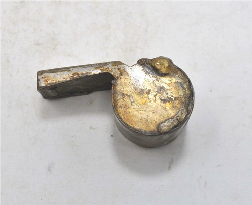 Vintage Brass Small Whistle Original Old Hand Crafted Nickel Coated - Picture 3 of 6