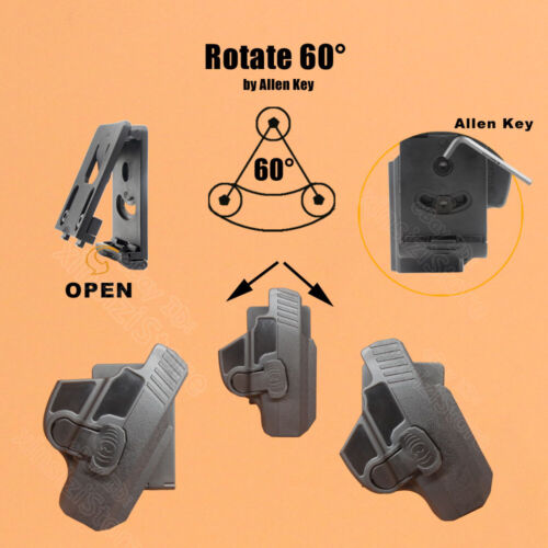 EC9s Holster OWB for Ruger LC9 LC9s LC380 EC9 EC9s 3.12" 9mm Right handed - Picture 4 of 9