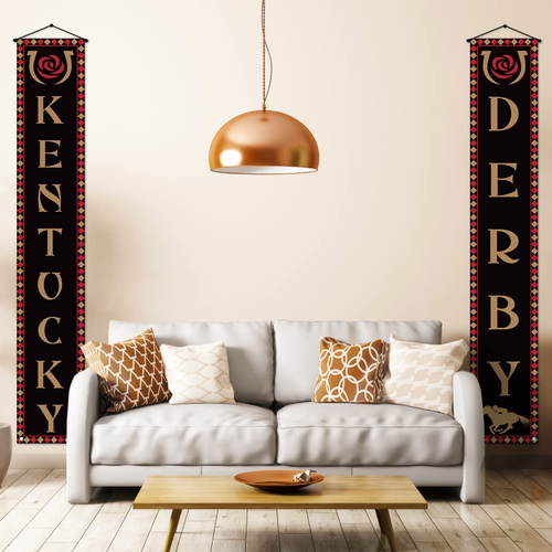Kentucky Derby Porch Banner Run for The Roses Horse Racing Themed Party Front - Picture 4 of 5