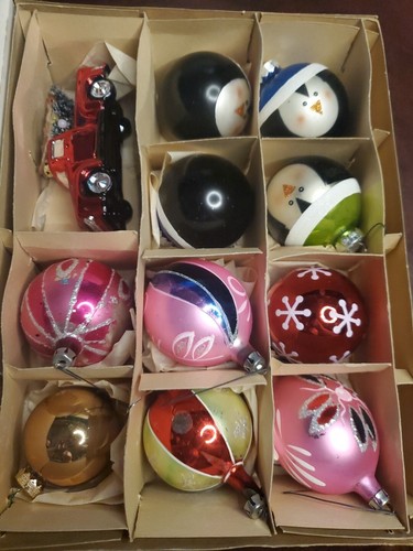 Vintage 50er Jahre Santa Land handgeschmückter Christbaumschmuck - Bild 2 von 4