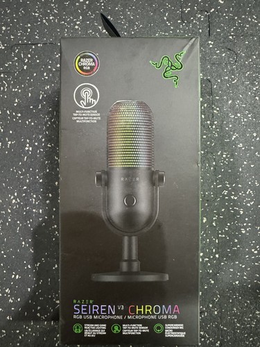 New Razer Seiren V3 Chroma Condenser RGB USB Microphone RZ19-05060100-R3U1 - 第 1/3 張圖片