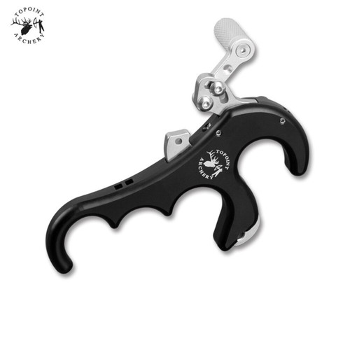 4 Finger Release Aids Thumb Trigger D Loop Ring Compound Bow Hunt Archery Shoot - Picture 2 of 19