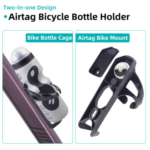 For Airtag Bike Holder with Water Bottle Cage Bike Bicycle Bracket Mount Plastic - Picture 8 of 12