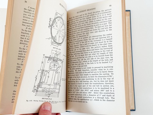 Blueprint Reading for Machine Trades 1943 Machinist Industrial Designs Draftsman - 第 14/14 張圖片