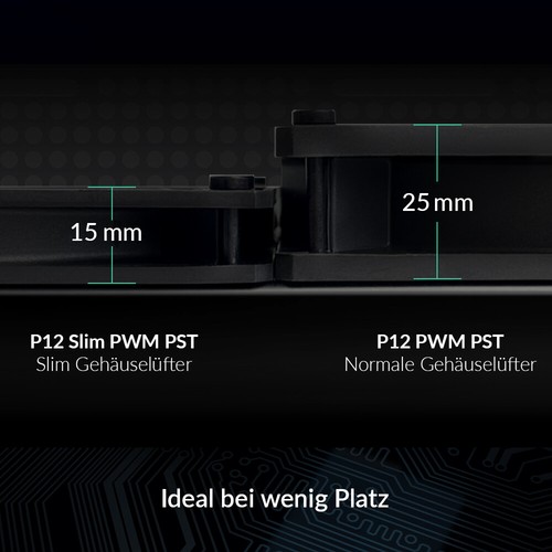 ARCTIC P12 Slim PWM PST 120 mm PC Gehäuse Lüfter dünn schmal B-Ware - Bild 2 von 10
