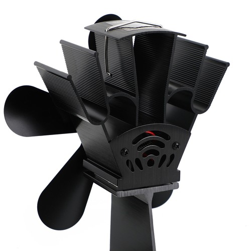 5 Blades Heat Powered Stove Fan Wood Log Burner Fireplace Fuel Saving Eco - Picture 11 of 12