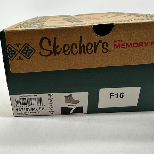 Skechers Ankle Boots Women's Size 7 Brown Suede Faux Fur Memory Foam Side Zip - Picture 10 of 10