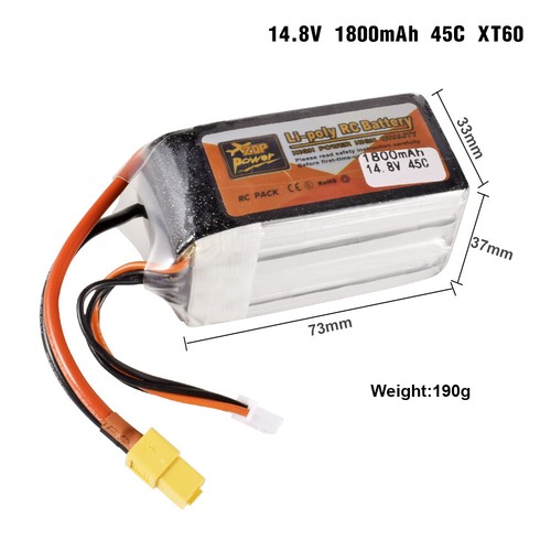 4S RC Lipo Battery 14.8V 3500mAh 5000mAh 30C 45C w/ XT60 T Plug for RC Car Boat - Picture 6 of 19