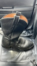 Ariat Heritage Pull-On Roper Cowboy Black Leather Boots 35501 Mens 9D NO INSOLES