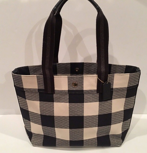 coach buffalo plaid bag