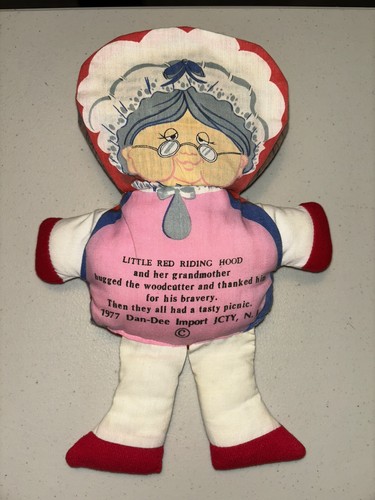 Vintage 1977 Dan Dee Plush Storybook Doll Little Red Riding Hood Flip Cloth - Picture 5 of 7