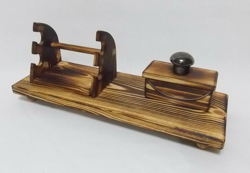 MINI Ink blotter & twin pen stand desk top ink fountain dip pen blotter holder - Picture 7 of 9