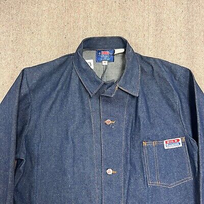 Vintage Big B Brotherhood Denim Chore Jacket Mens Large Blue Vintage Big B Brotherhood Denim Chore Jacket Mens Large Blue