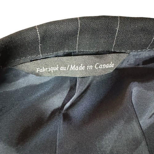 Coppley 100% Wool Blazer Black Gray Pinstripes Sport Coat 43R Canada (43W36R) - Picture 5 of 14