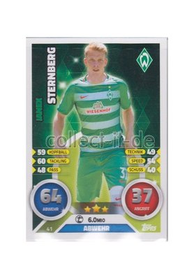 Match Attax 16/17 2017 - 41 - Janek Sternberg