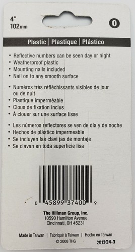 Hillman Signo Centro Casa Números Clavo Reflectante Color Plata Elige un Número  - Imagen 30 de 30