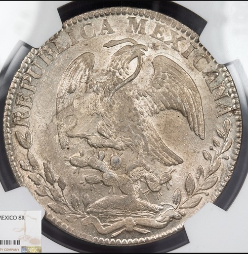 Mexico 1836 8 Reales Guanajuato NGC MS 61 - Picture 4 of 5