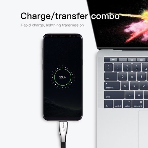 CÂBLE DE CHARGE/SYNCHRONISATION SUPER RAPIDE EN ALLIAGE DE ZINC TYPE-C POUR TÉLÉPHONES ET TABLETTES ANDROID - Photo 9 sur 12