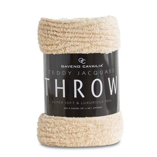 Teddy Fleece Throw Extra Large Sherpa Warm Jacquard Embossed Blanket Double King - Picture 75 of 192