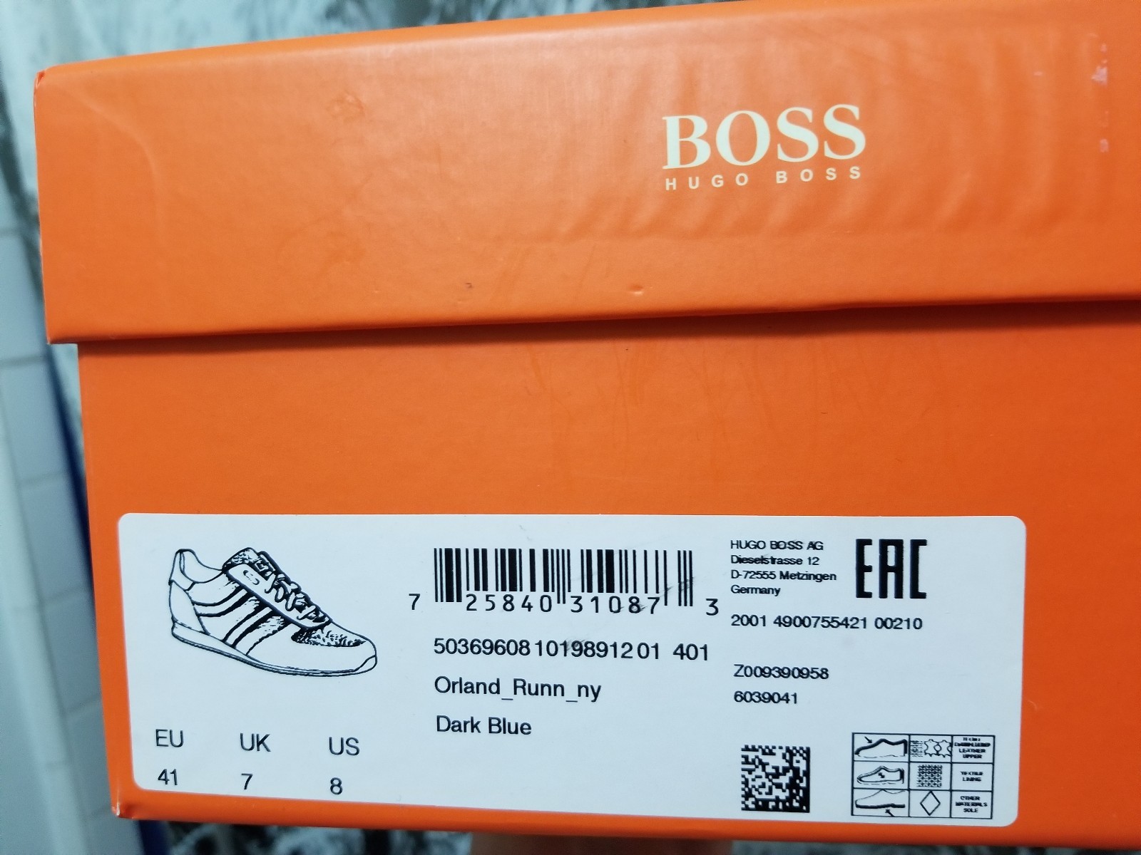 New shoes hugo boss running running running color dark bluee size 8 US it's authentic 6a0a00 New shoes hugo boss running running running color dark bluee size 8 US it's authentic 6a0a00
