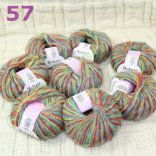 Sale 8 skeinsX25gr LACE Soft Crochet Acrylic Wool Mohair Wrap Hand Knit Yarn - Picture 84 of 91