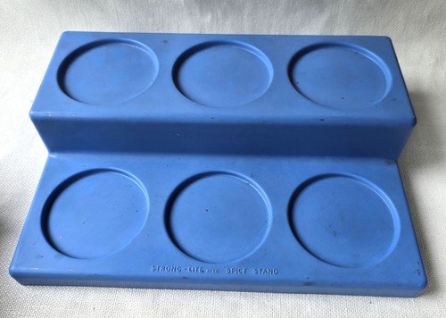 Vintage Art Deco Six Aluminium Canister Two Tier Bakelite Spice Stand - Picture 18 of 19